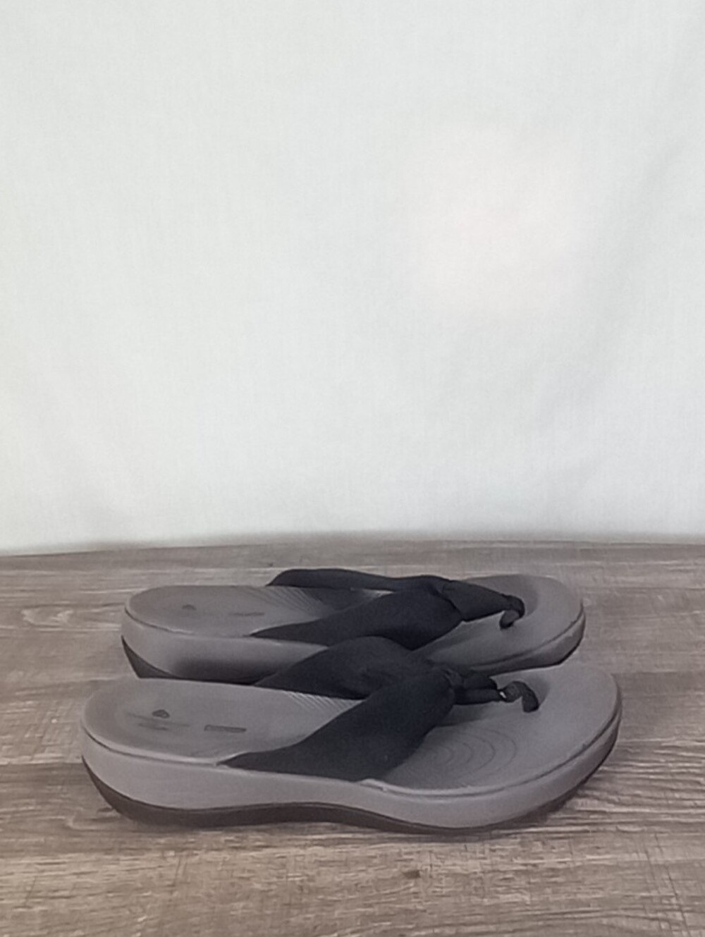 Clarks Cloudstepper Gray Aria Glison Sandals Size 10M